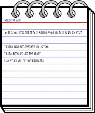 Wellington Sans Regular animated font preview Wellington Sans Regular animated font preview