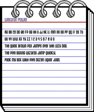 Weltron Power Regular animated font preview