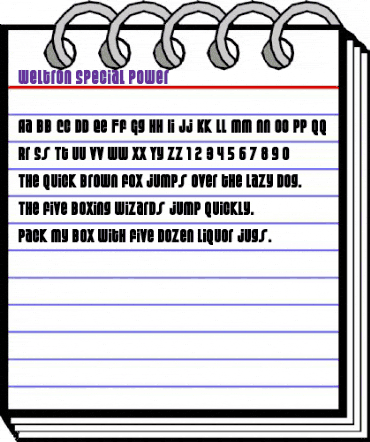 Weltron Special Power Regular animated font preview