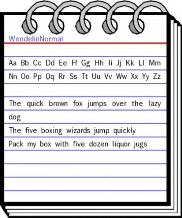 Wendelin Regular animated font preview Wendelin Regular animated font preview