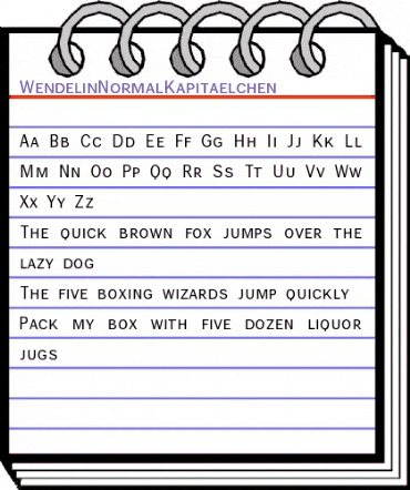 Wendelin Regular animated font preview Wendelin Regular animated font preview