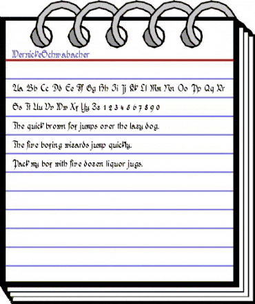 Wernicke Schwabacher Regular animated font preview Wernicke Schwabacher Regular animated font preview