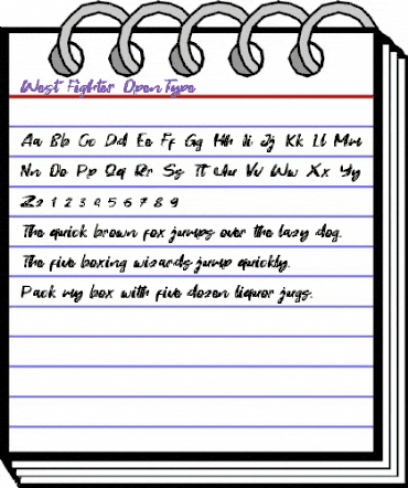 West Fighter Regular animated font preview