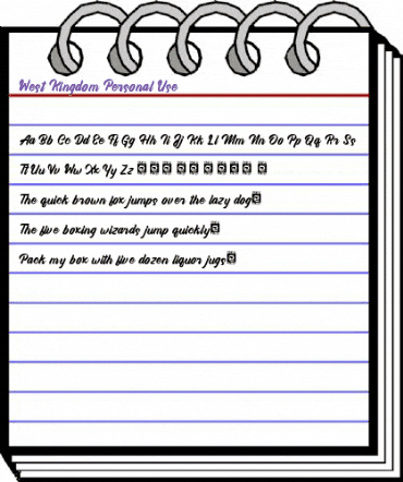 West Kingdom Personal Use Regular animated font preview