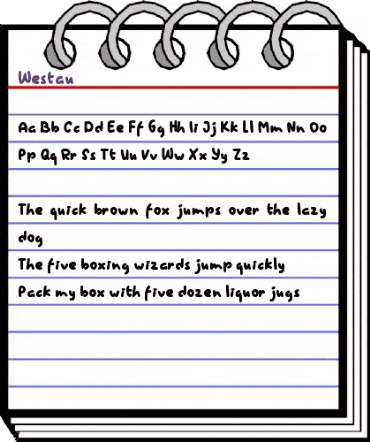 Westau Regular animated font preview