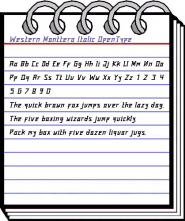 Western Monttero Italic Regular animated font preview Western Monttero Italic Regular animated font preview