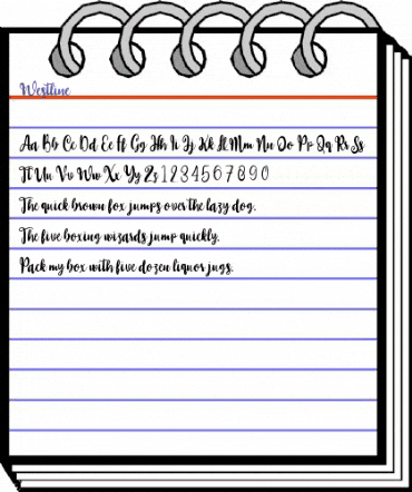 Westline Regular animated font preview