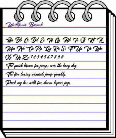 Westtgonia Barneh Regular animated font preview