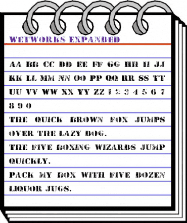 Wetworks Expanded Expanded animated font preview