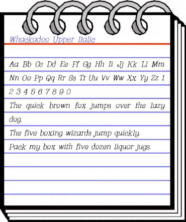 Whackadoo Upper Italic animated font preview Whackadoo Upper Italic animated font preview