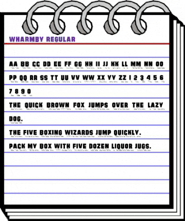 Wharmby Regular animated font preview Wharmby Regular animated font preview