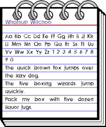 Whatsup Witchoo? Regular animated font preview