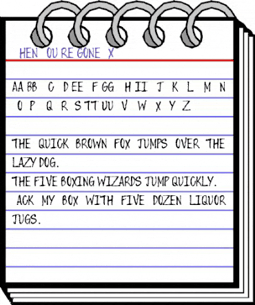 When You're Gone Regular animated font preview When You're Gone Regular animated font preview