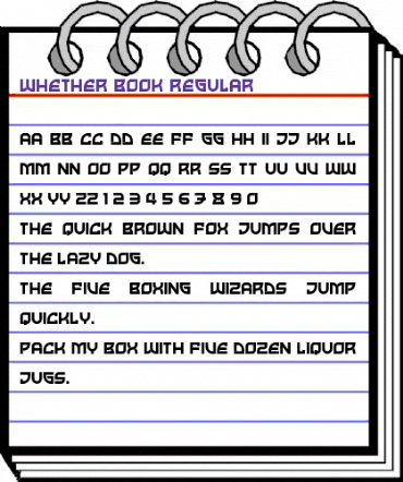 Whether Book Regular animated font preview