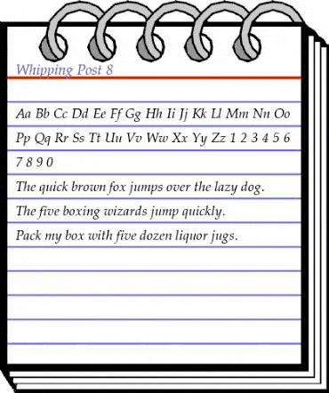 Whipping Post 8 Italic animated font preview Whipping Post 8 Italic animated font preview