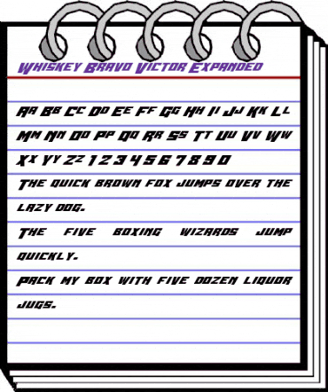 Whiskey Bravo Victor Expanded Expanded animated font preview Whiskey Bravo Victor Expanded Expanded animated font preview