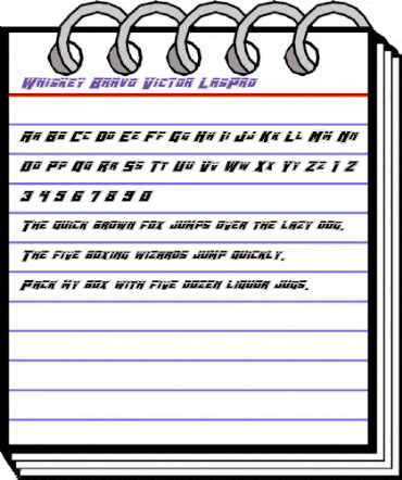 Whiskey Bravo Victor LasPro LasPro animated font preview Whiskey Bravo Victor LasPro LasPro animated font preview