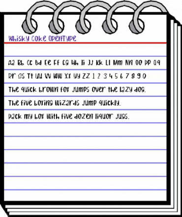 Whisky Coke Regular animated font preview