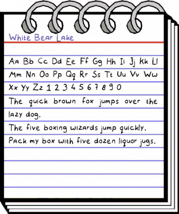 White Bear Lake Regular animated font preview White Bear Lake Regular animated font preview