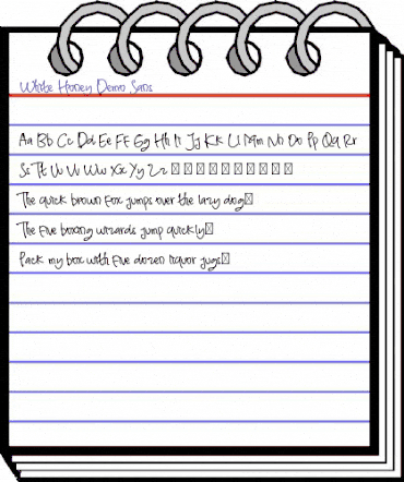 White Honey Demo Sans animated font preview