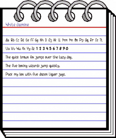 White Jasmine Regular animated font preview