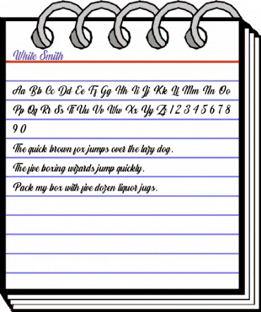 White Smith Regular animated font preview
