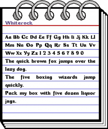 Whiterock Regular animated font preview