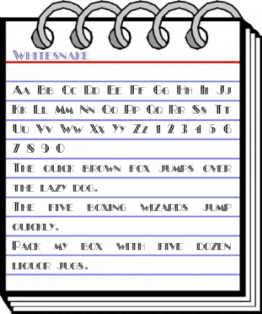Whitesnake Regular animated font preview