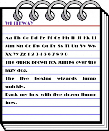 WHITEWAY Regular animated font preview WHITEWAY Regular animated font preview