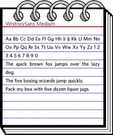 WhitneySans Regular animated font preview WhitneySans Regular animated font preview