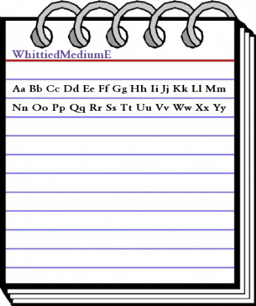 WhittiedMediumE Regular animated font preview