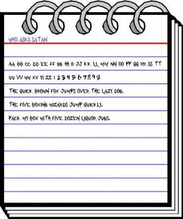 Who asks Satan Regular animated font preview