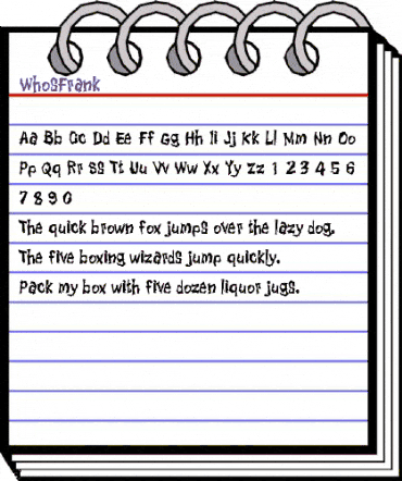 WhosFrank Regular animated font preview WhosFrank Regular animated font preview