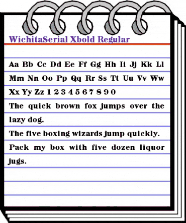 WichitaSerial-Xbold Regular animated font preview