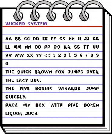Wicked System Regular animated font preview Wicked System Regular animated font preview