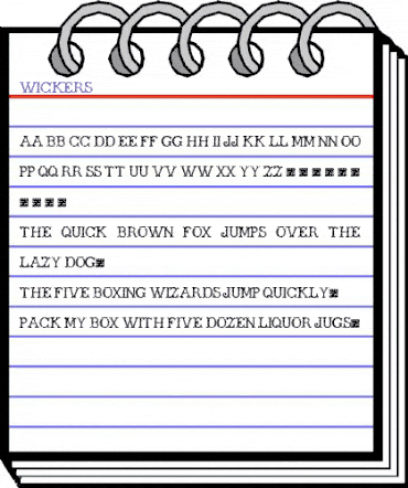 Wickers Regular animated font preview