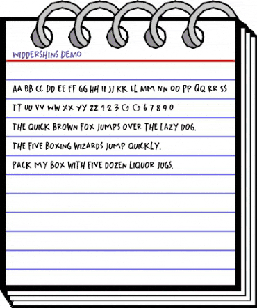 Widdershins DEMO Regular animated font preview