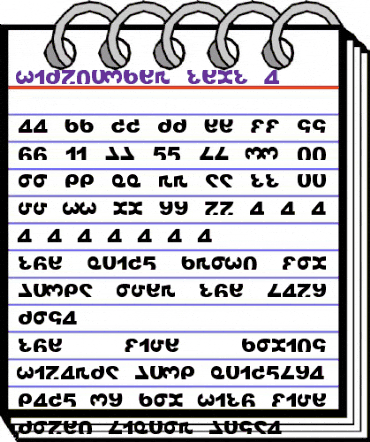 widznumber text 1 Regular animated font preview
