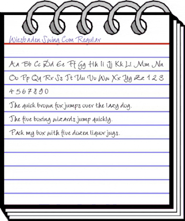 Wiesbaden Swing Com Regular animated font preview Wiesbaden Swing Com Regular animated font preview