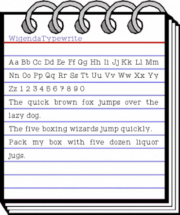 WigendaTypewrite animated font preview