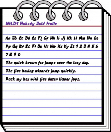 WILD1 Nobody Bold Italic animated font preview WILD1 Nobody Bold Italic animated font preview
