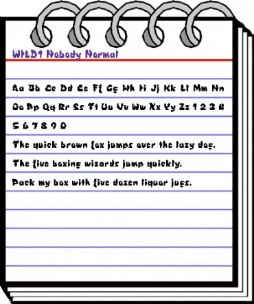 WILD1 Nobody Regular animated font preview WILD1 Nobody Regular animated font preview