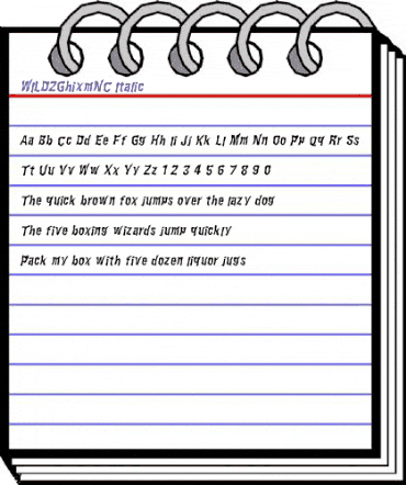 WILD2 Ghixm NC Italic animated font preview WILD2 Ghixm NC Italic animated font preview