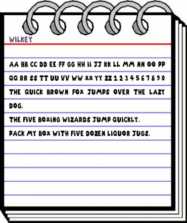 Wilkey Regular animated font preview
