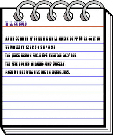 Will Cn Bold Regular animated font preview Will Cn Bold Regular animated font preview