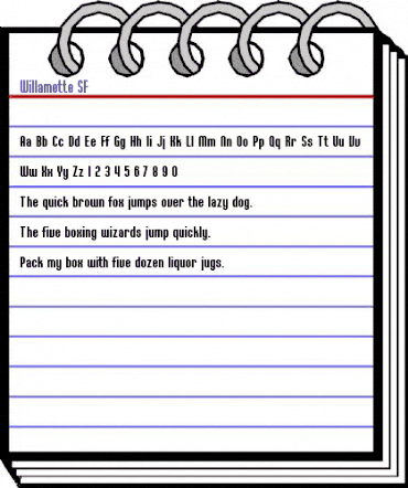 Willamette SF Regular animated font preview Willamette SF Regular animated font preview