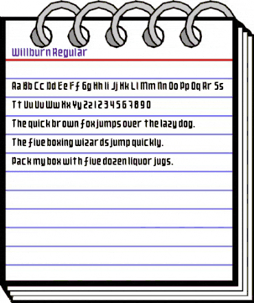 Willburn Regular animated font preview Willburn Regular animated font preview