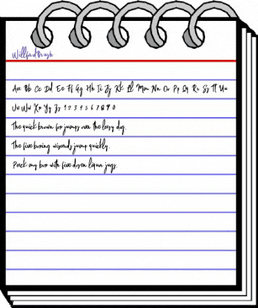 Willford Brush Regular animated font preview Willford Brush Regular animated font preview