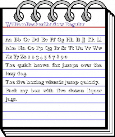 WilliamBeckerShadow Regular animated font preview WilliamBeckerShadow Regular animated font preview