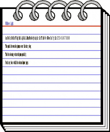 Willow Light animated font preview Willow Light animated font preview